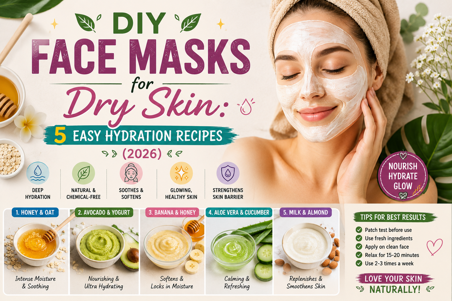 DIY face masks for dry skin
