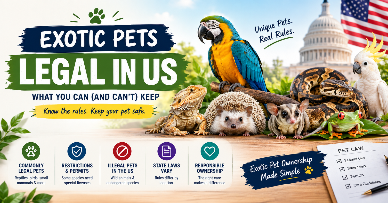 Exotic Pets Legal in US